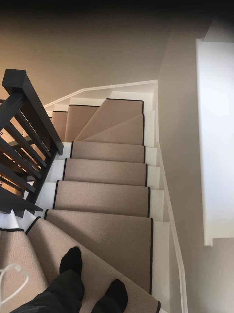Tan staircase with elegant design